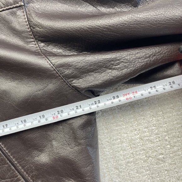 Emily Leather Military Flight Leather Bomber Jacket Men M Dark Brown Canada Made - Picture 6 of 12